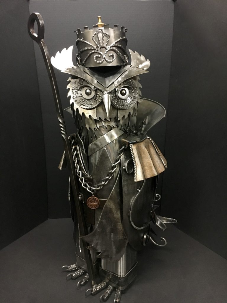 The Owl King Metal Sculpture