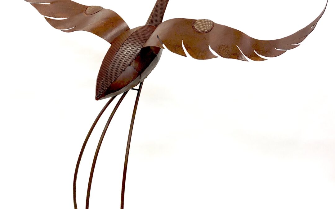 Life-Sized Sandhill Crane in Flight – SOLD