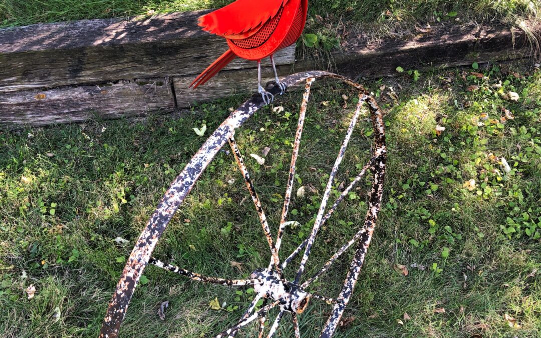 Cardinal in a Garden – $165 SOLD